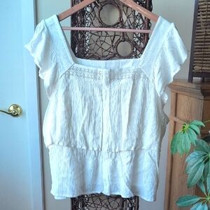 Layered Crinkle-Look Blouse - NWOT